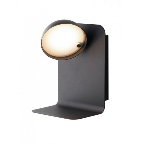 Applique avec liseuse Boing Noir 19 Cm|Appliques murales|Luminaire Center