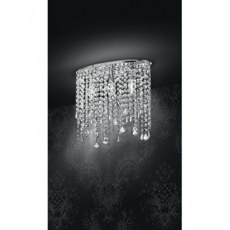 Applique design Breeze 3 ampoules Cristal,métal,K9 Chrome|Appliques murales|Luminaire Center