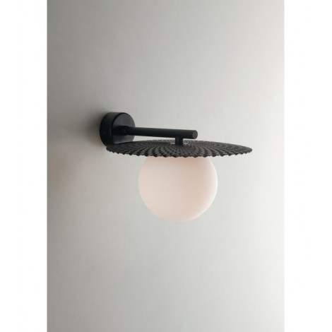 Applique murale Globe Noir 1 ampoule 16,5cm|Appliques murales|Luminaire Center