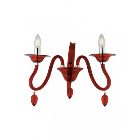Applique murale Estefan 2 ampoules Acrylique Rouge|Appliques murales|Luminaire Center