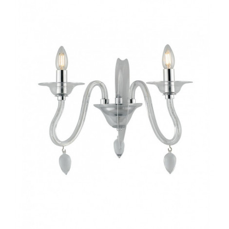 Applique murale Estefan 2 ampoules Acrylique Transparent|Appliques murales|Luminaire Center