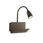 Applique avec liseuse Gulp Marron 27-49 Cm|Appliques murales|Luminaire Center