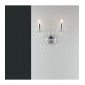 Applique murale Incanto 2 ampoules Verre,cristal Chrome|Appliques murales|Luminaire Center