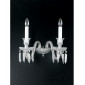 Applique murale Louvre 2 ampoules Verre Chrome|Appliques murales|Luminaire Center