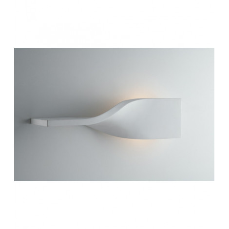 Applique en plâtre Piroette blanc 1 ampoule 11cm|Appliques murales|Luminaire Center