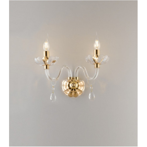 Applique murale Riflesso 2 ampoules Cristal Or|Appliques murales|Luminaire Center