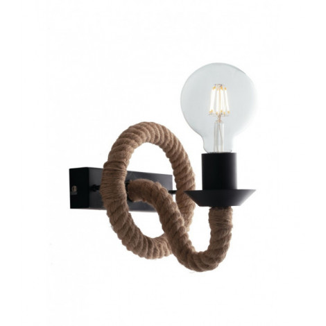 Applique murale Rope Noir 19 Cm|Appliques murales|Luminaire Center