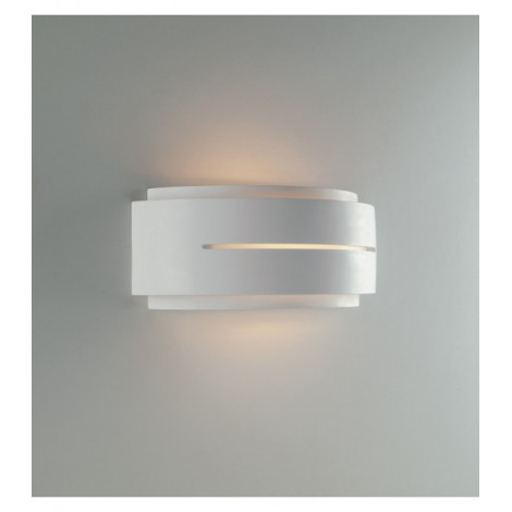 Applique en plâtre Scott blanc 2 ampoules 13cm|Appliques murales|Luminaire Center