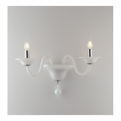 Applique murale Soffio 2 ampoules Verre blanc|Appliques murales|Luminaire Center