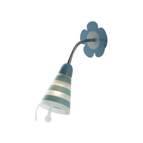 Applique enfant 1 ampoule Métal,diffuseurPVC Bleu|Appliques murales|Luminaire Center