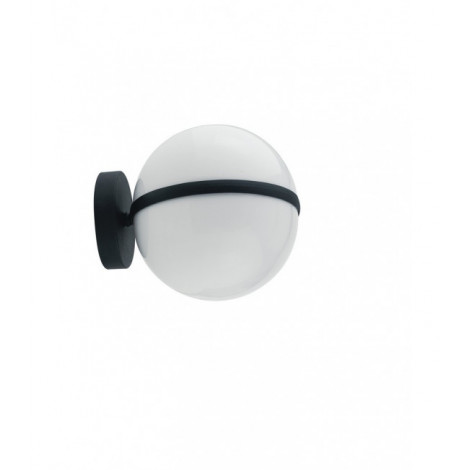 Applique globe Orbit 1 ampoule PMMA acrylique,base Aluminium Noir|Appliques murales|Luminaire Center
