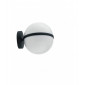 Applique globe Orbit 1 ampoule PMMA acrylique,base Aluminium Noir|Appliques murales|Luminaire Center