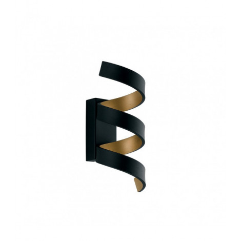 Applique LED intégré Helix 1 ampoule Aluminium Or noir|Appliques murales|Luminaire Center