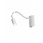 Applique avec liseuse Kepler 1 ampoule Métal blanc|Appliques murales|Luminaire Center