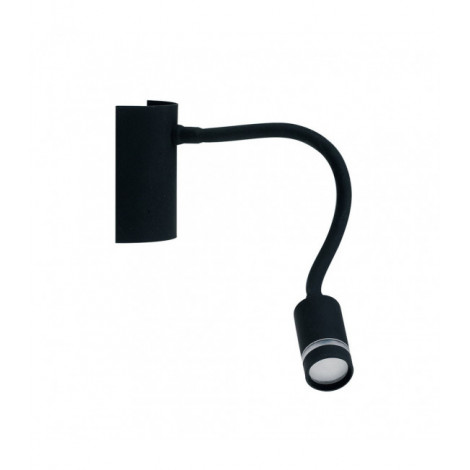 Applique avec liseuse Kepler 1 ampoule Métal Noir|Appliques murales|Luminaire Center