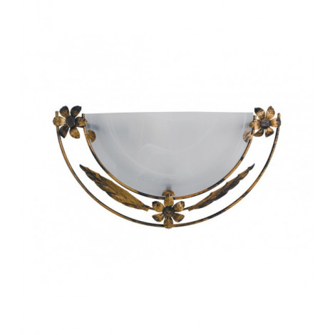 Applique murale Riccio 1 ampoule Verre,structure métallique blanc|Appliques murales|Luminaire Center