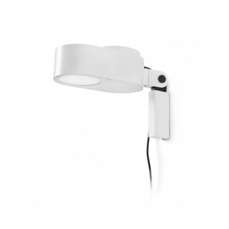 Applique avec liseuse Inviting blanc 1 ampoule 18cm|Appliques murales|Luminaire Center