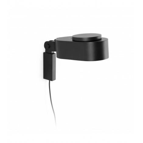 Applique avec liseuse Inviting Noir 1 ampoule 18cm|Appliques murales|Luminaire Center