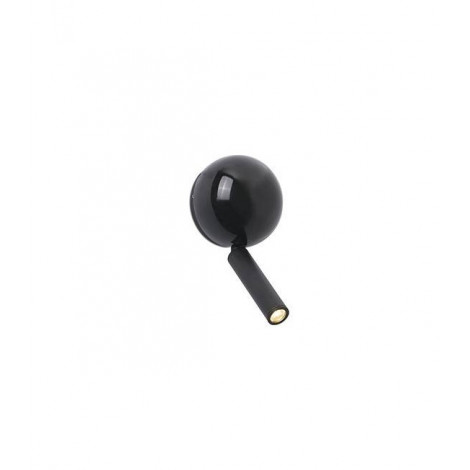 Applique avec liseuse Press Noir 1 ampoule 6,5cm|Appliques murales|Luminaire Center