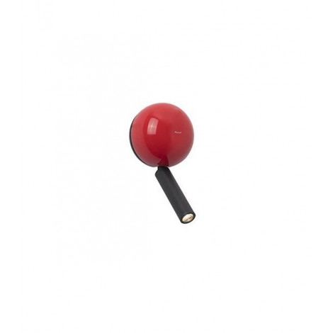 Applique avec liseuse Press Rouge 1 ampoule 6,5cm|Appliques murales|Luminaire Center