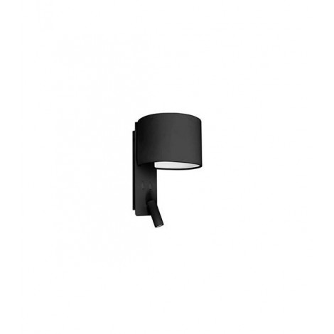 Applique avec liseuse Fold Noir 1 ampoule 30cm|Appliques murales|Luminaire Center