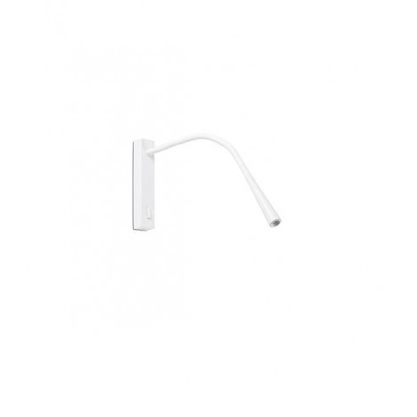 Applique avec liseuse Flin blanc 1 ampoule 27,3cm|Appliques murales|Luminaire Center