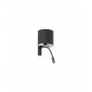 Applique avec liseuse Tira Noir 1 ampoule 48cm|Appliques murales|Luminaire Center