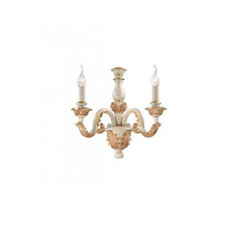 Applique murale Giglio Métal,résine Or blanc 2 ampoules 41cm|Appliques murales|Luminaire Center