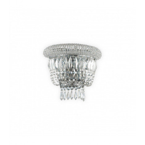 Applique design Dubai Métal Chrome 2 ampoules 23cm|Appliques murales|Luminaire Center