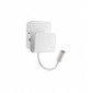 Applique avec liseuse Probe Métal blanc 2 ampoules 23,5cm|Appliques murales|Luminaire Center