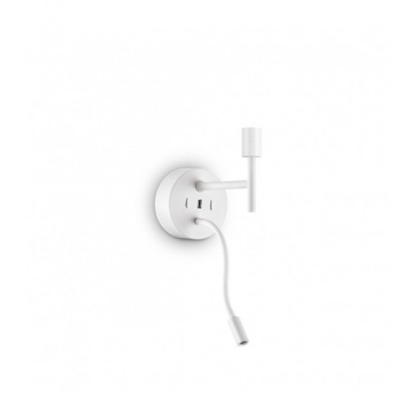 Applique avec liseuse Set Métal,aluminium blanc 20,5 Cm|Appliques murales|Luminaire Center