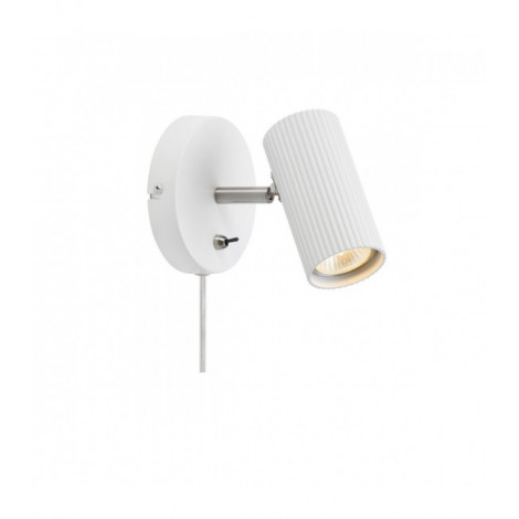 Applique avec liseuse Costilla Métal blanc 1 ampoule 14cm|Appliques murales|Luminaire Center