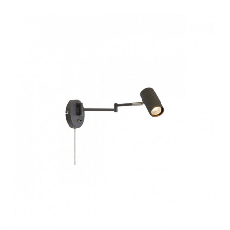 Applique avec liseuse Costilla Métal Gris 1 ampoule 41cm|Appliques murales|Luminaire Center