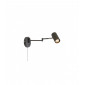 Applique avec liseuse Costilla Métal Gris 1 ampoule 41cm|Appliques murales|Luminaire Center
