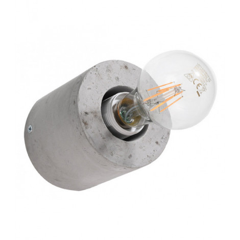 Applique murale Salgado Béton Gris 1 ampoule 10cm|Appliques murales|Luminaire Center