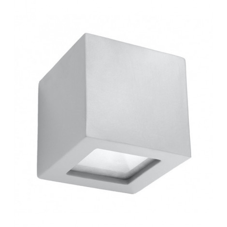 Applique murale Leo Verre,céramique Gris 1 ampoule 14cm|Appliques murales|Luminaire Center