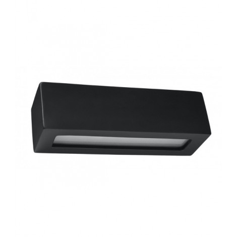 Applique murale Vega Verre,céramique Noir 1 ampoule 9,5cm|Appliques murales|Luminaire Center