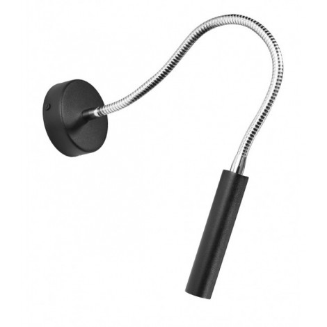 Applique avec liseuse Axil Acier Noir 1 ampoule 52cm|Appliques murales|Luminaire Center