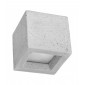 Applique murale Leo Up Verre,béton Gris 1 ampoule 10cm|Appliques murales|Luminaire Center