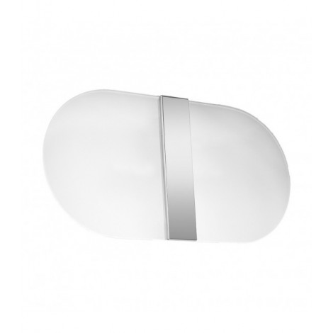 Applique murale Salia Wall Verre,acier Chrome, blanc 2 ampoules 18cm|Appliques murales|Luminaire Center