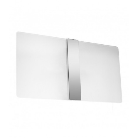 Applique murale Azalia Wall Verre,acier Chrome, blanc 2 ampoules 18cm|Appliques murales|Luminaire Center