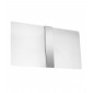 Applique murale Azalia Wall Verre,acier Chrome, blanc 2 ampoules 18cm|Appliques murales|Luminaire Center