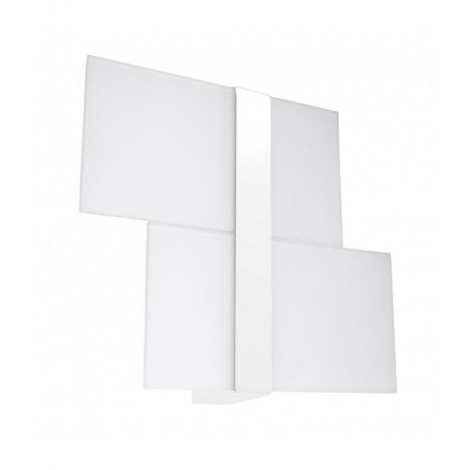 Applique murale Massimo Wall Verre,acier blanc 2 ampoules 28cm|Appliques murales|Luminaire Center