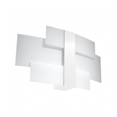 Applique murale Celia Wall Verre,acier blanc 2 ampoules 23cm|Appliques murales|Luminaire Center