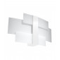 Applique murale Celia Wall Verre,acier blanc 2 ampoules 23cm|Appliques murales|Luminaire Center