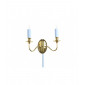 Applique murale Georgian Laiton poli 2 ampoules 18cm|Appliques murales|Luminaire Center