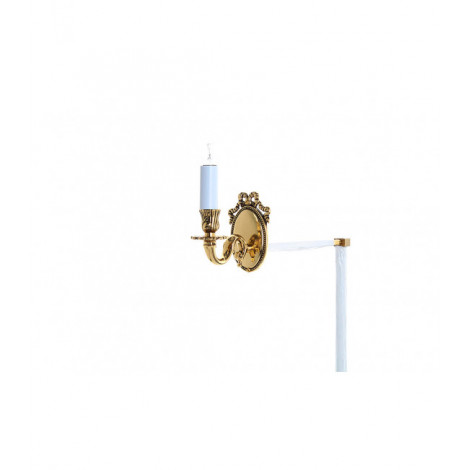 Applique murale Sandringham Laiton poli 1 ampoule 17,5cm|Appliques murales|Luminaire Center