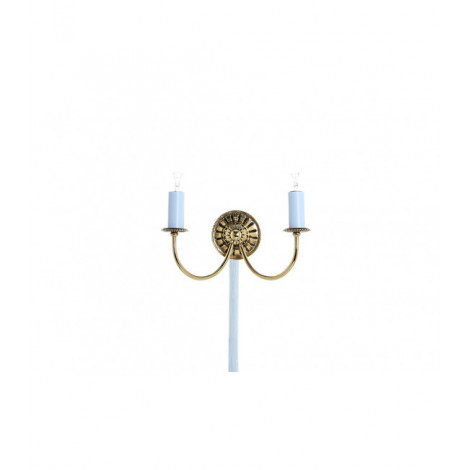 Applique murale Solar Laiton poli 1 ampoule 15cm|Appliques murales|Luminaire Center