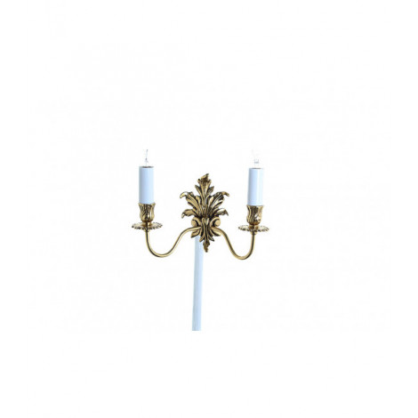 Applique murale Dauphine Laiton poli 2 ampoules 19cm|Appliques murales|Luminaire Center