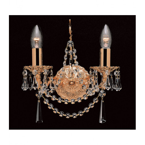 Applique murale Stuttgart Or 2 ampoules 28cm|Appliques murales|Luminaire Center